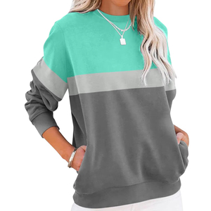 Sweat-shirts décontractés pour femmes, écologiques, coupe-vent, respirants, en mélange polyester/coton, pour sortir, travailler et sortir en amoureux - Product Image 3