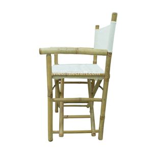 Chaise pliante en bambou de style resort avec siège en toile, rangement facile, chaises de jardin en gros Viettimecraft - Product Image 3