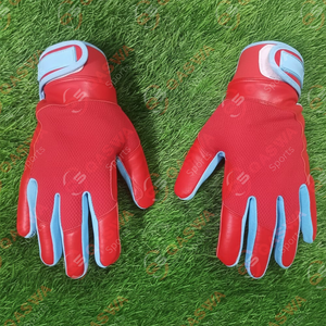 Gants de frappe de baseball en cuir léger professionnels avec logo et design personnalisés, couleur blanche, poignet court - Product Image 5