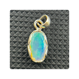 Opal Whispers Pendientes colgantes de plata de ley 92,5 Colgante lindo Piedra de corte de ópalo Etíope para bodas Fiestas Idea de regalo perfecta - Product Image 4
