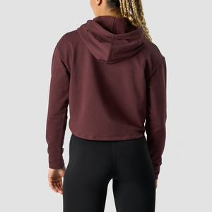 Customized Clothing <b>Zip</b> <b>up</b> Slim Fit Women High Quality Wholesale Casual Wear Hoodie Custom Logo Cotton <b>Cropped</b> Hoodie For Women - Product Image 3