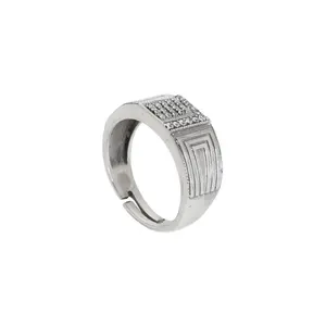"Romantic Trendy Number <b>Titanium</b> Men's 18k Silver Inlay Claw <b>Ring</b>-Gift for Him" - Product Image 3