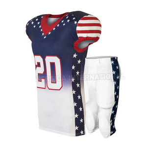 Conjunto de uniforme de fútbol americano Unisex 100% poliéster personalizable nombre del equipo ropa deportiva transpirable para nuevos jóvenes de talla grande adultos - Product Image 3