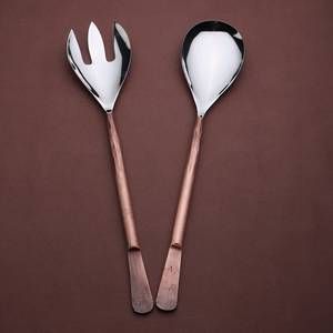 Sleek Handles Steel <b>Salad</b> Servers <b>Salad</b> <b>Tools</b> Suitable For Events And Catering Restaurants Handcrafted From India - Product Image 3