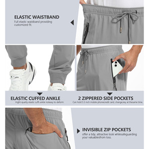 Pantalons pour hommes sur mesure, pantalons de sport d'hiver, pantalons de survêtement de gym, pantalons de rue, pantalons en molleton unis, pantalons d'extérieur - Product Image 5