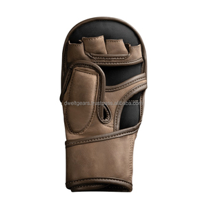 Gants de combat Premium Sanda Shooter en cuir PU, design à paume ouverte, fermeture auto-agrippante pour grappling, sparring, entraînement de boxe, fourniture OEM - Product Image 2