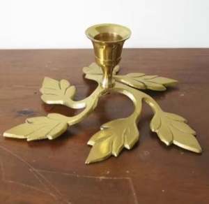 Vente chaude en laiton bougeoir bâton meilleure vente décor à la maison cadeau prix de gros conception de feuille pour les occasions de noël - Product Image 3