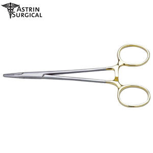 Portaagujas Halsey, instrumento quirúrgico de carburo de tungsteno de 13cm, acero inoxidable - Product Image 1