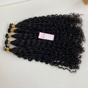 Pelo Remy de queratina virgen de 22 pulgadas al por mayor listo para enviar Pelo Rizado de color natural todos los colores máquina de origen de Vietnam trama Doble - Product Image 6