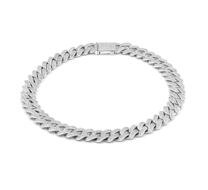Cadena Cubana de Moissanita de 23 mm, Plata de Ley 925, Cierre de Limón, Longitud Personalizada - Product Image 1