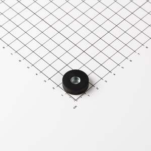 Sistema magnetico gommato Ø22x6mm con svasatura cilindrica - Product Image 1