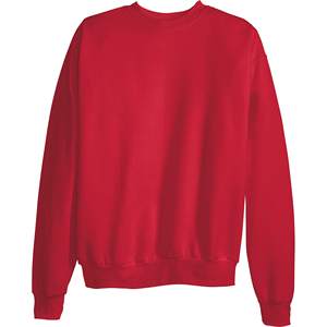 Sudadera con cuello redondo para hombre, sudaderas lisas de color rojo para hombre - Product Image 2
