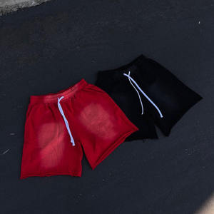 กางเกงขาสั้นเอวสูงสำหรับผู้ชายผ้าคอตตอนวินเทจแห้งเร็วระบายอากาศสไตล์ไฮสตรีทปรับแต่งโลโก้ได้ตามต้องการ - Product Image 1