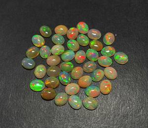 IGI Certified Natural Yellow Ethiopian Opal 8*10MM Oval Cabochon Amethyst <b>Fire</b> Loose Gemstone Bead/Pear Ethiopian Natural Stone - Product Image 3