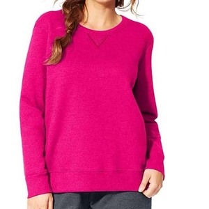 High Quality Women <b>Long</b> <b>Sweatshirt</b> Winter Printed Knitted Solid Color Drop Shoulder Pullover Warm Casual Streetwear Custom Logo - Product Image 1