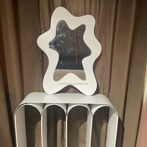 Espejos de Baño de Lujo con Marco de Madera Antiguo para Decoración del Hogar, Espejo Rectangular, Espejo Pequeño con Forma de Estrella, Tamaño Personalizado - Product Image 1