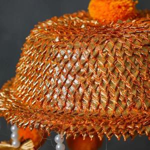 Indian Wedding and Housewarming Pooja Decoration Mehendi Haldi Garland Garlands Gota Art Style Wall Decor for Indian Weddings - Product Image 2