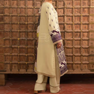 Ensemble de 3 pièces pour femmes, style pakistanais, en coton/polyester, pour l'hiver - Product Image 3