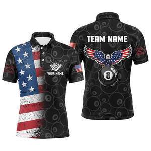 เสื้อโปโลสนุ๊กเกอร์สำหรับผู้ชายแบบกลับด้านได้เสื้อเจอร์ซีย์สำหรับทีมบิลเลียดสนุกเกอร์พูลเจอร์ PBJ-0032 - Product Image 1