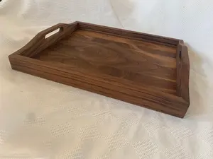 Plateaux de service modernes et rustiques en bois massif Plateaux décoratifs écologiques à forte demande avec un attrait élégant - Product Image 3