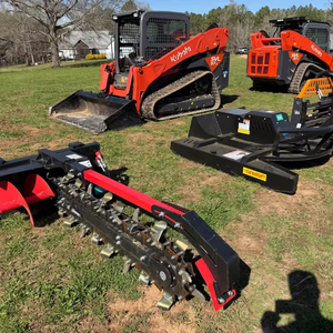 Kubota Skid Steer <b>Loader</b> With Attachments Red Crawler Type 1 Year Warranty High Efficiency - Product Image 1