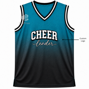 Custom Cheerleader Jersey Sublimated Baseball Style Mesh Polyester Team <b>Spirit</b> Shirt Competition Apparel For Cheer Squad Girls - Product Image 1