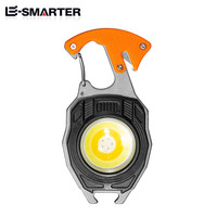 Lampe de travail et de camping portable à LED COB haute luminosité, étanche IP44, en alliage d'aluminium, rechargeable, à intensité variable, avec porte-clés, pour atelier et route
