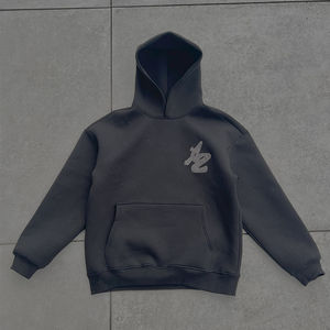 Vêtements personnalisés pour fabricants, coton lourd de haute qualité, à capuche, respirant, streetwear surdimensionné, strass, hiver - Product Image 1