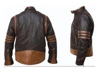 Veste en cuir X-Men Wolverine Logan, style motard décontracté, écologique, hiver, vintage, mode célébrité, cuir véritable, anti-UV, Horn