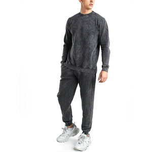 Servicio OEM/ODM, Conjuntos Deportivos Casuales para Hombre, Lavado Ácido, 100% Algodón, Diseño Personalizado 2 en 1, Trajes Deportivos de Invierno - Product Image 1