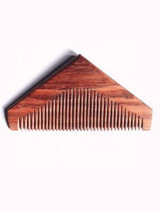 Peigne à barbe et à cheveux en bois fait main écologique en gros, design religieux Feng Shui, artisanat de haute qualité en provenance d'Inde - Product Image 6
