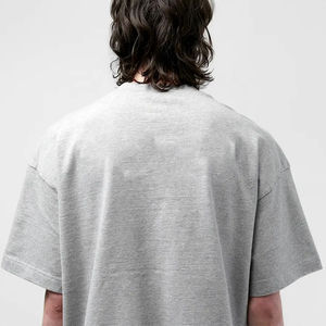 Colección de verano, camiseta de gran tamaño con hombros caídos para hombre, 100% de algodón, fabricante personalizado al por mayor, ropa, camiseta para hombre - Product Image 2