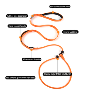 Correas de Nailon para Entrenamiento de Mascotas, Cadena LED, Collares Dobles Todo en Uno, Correa de Cuero para Perros con Manos Libres y Mango Suave - Product Image 5