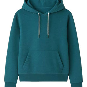 Sudaderas con Capucha Extra Grandes para Hombre de Alta Calidad, de Algodón Grueso y Felpa, Color Negro, Personalizables, con Cierre Completo - Product Image 1