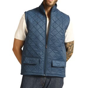 Men's Custom Logo Breathable Puffer Vest - High-Quality Solid Sleeveless Regular Size Puffer Vest Warm Casual Men Gilet Vest - Product Image 1