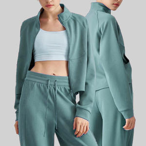 Chándales deportivos de Fitness de diferentes colores, 3 piezas, pantalones transpirables para mujer, chándales con estampado bordado de peso pesado - Product Image 3