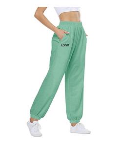 Pantalon de survêtement évasé ample avec logo brodé personnalisé dernier modèle pantalon en coton polaire avec poches cargo pour les sports de course décontractés - Product Image 6