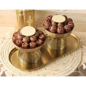 Modern Style Round Shape Decorative <b>Chocolate</b> Bowl Premium Gold Metal Bowl Dessert Display For <b>Wedding</b> Celebrations And Events - Product Image 2