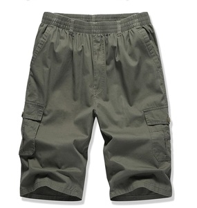 Pantalones cortos Cargo para hombre, pantalones deportivos de bolsillo holgados informales, transpirables, de Color sólido en blanco, ecológicos con servicio OEM - Product Image 3