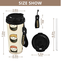 Mug à café isotherme en acier inoxydable 316 de 600 ml, sans couture, haute définition, anti-fuite, sans BPA, avec impression UV de logo personnalisé