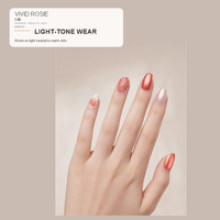 Faux ongles press-on faits main, forme amande moyenne, rouge corail, blanc irisé, fleurs 3D, pour femmes