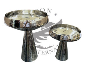 Plat à riz rond en bois et métal, couleur et logo personnalisés, durable, moderne, luxueux, pour mariage, fête, usage domestique, excellente qualité, fait à la main - Product Image 3