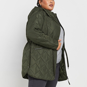 Chaqueta acolchada impermeable de invierno para mujer, estilo nuevo OEM, informal, cálida, con cuello alto, color sólido. - Product Image 2