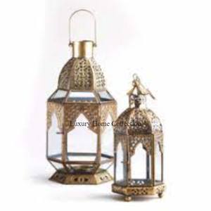 Ensemble de 2 bougies de luxe fabriquées à la main lanterne pièce maîtresse Design vintage bougie présentoir décoratif et fournitures de foudre - Product Image 2