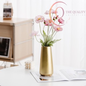 Premium Metal Tabletop <b>Decorative</b> <b>Vase</b> with Artistic Flair, Ideal for Floral Styling, Home Décor, and Elegant Interior Themes - Product Image 1