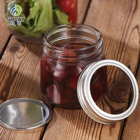 Vente en gros de pots en verre Mason de 150 ml à 1 L pour le stockage de miel, de confiture, de kimchi et d'aliments en conserve avec couvercle hermétique