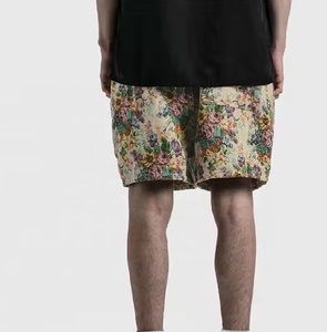 New Arrival Fashion Custom Floral Allover <b>Elastic</b> Waistband 100% Cotton <b>Men's</b> <b>Shorts</b> Apparel Colorful Printing Casual <b>Men</b> <b>Shorts</b> - Product Image 4
