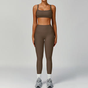 Vêtements de yoga pour femmes, produits d'usine en gros, 2 pièces, vêtements de sport sans couture, ensembles de sport pour femmes, ensembles de yoga pour femmes - Product Image 6