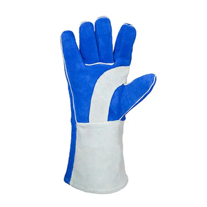 Nouveau design de gants de soudage en cuir à doigts entiers Meilleure vente de gants de soudage en cuir léger à bas prix du Pakistan - Product Image 4