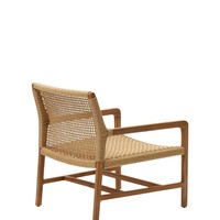 Chaise de salle à manger en bois de teck avec bras Finition naturelle pour intérieur et extérieur Fabriqué en Indonésie